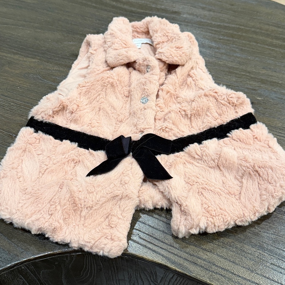 Rachel Zoe Cream Faux Fur Vest